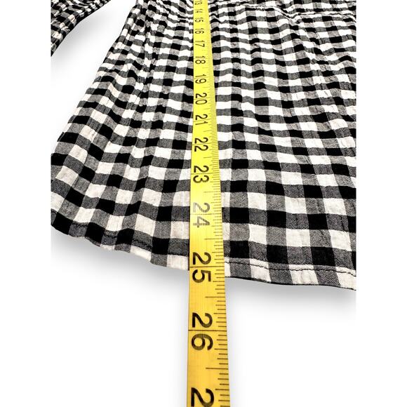 Express Black & White Gingham One Shoulder Ruffle Top Size M - Picture 10 of 10